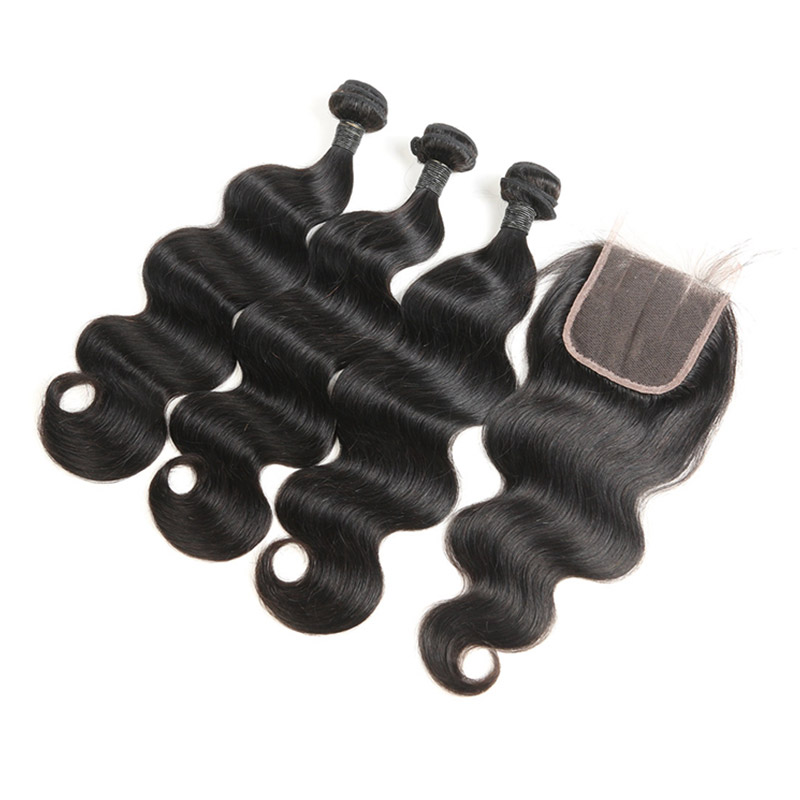 body wave human hair weave and closure7