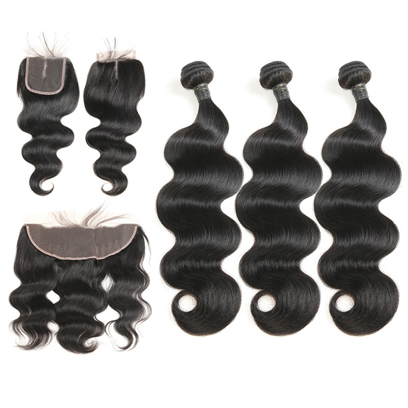 body wave human hair weave and closure9