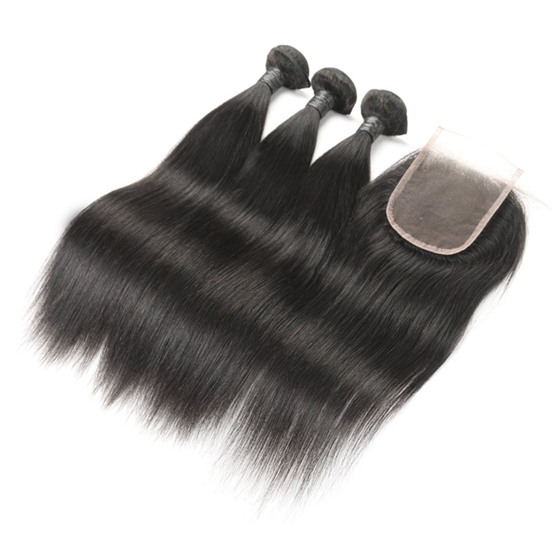 straight human hair bundle with frontal10